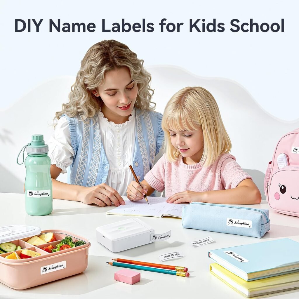NIIMBOT D110 labeling examples for school and home