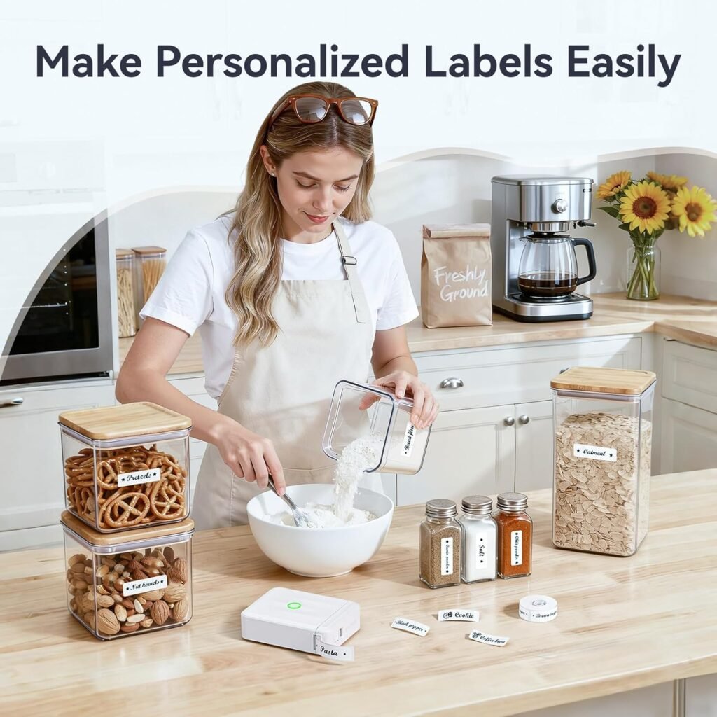 NIIMBOT D110 labeling examples for kitchen and home